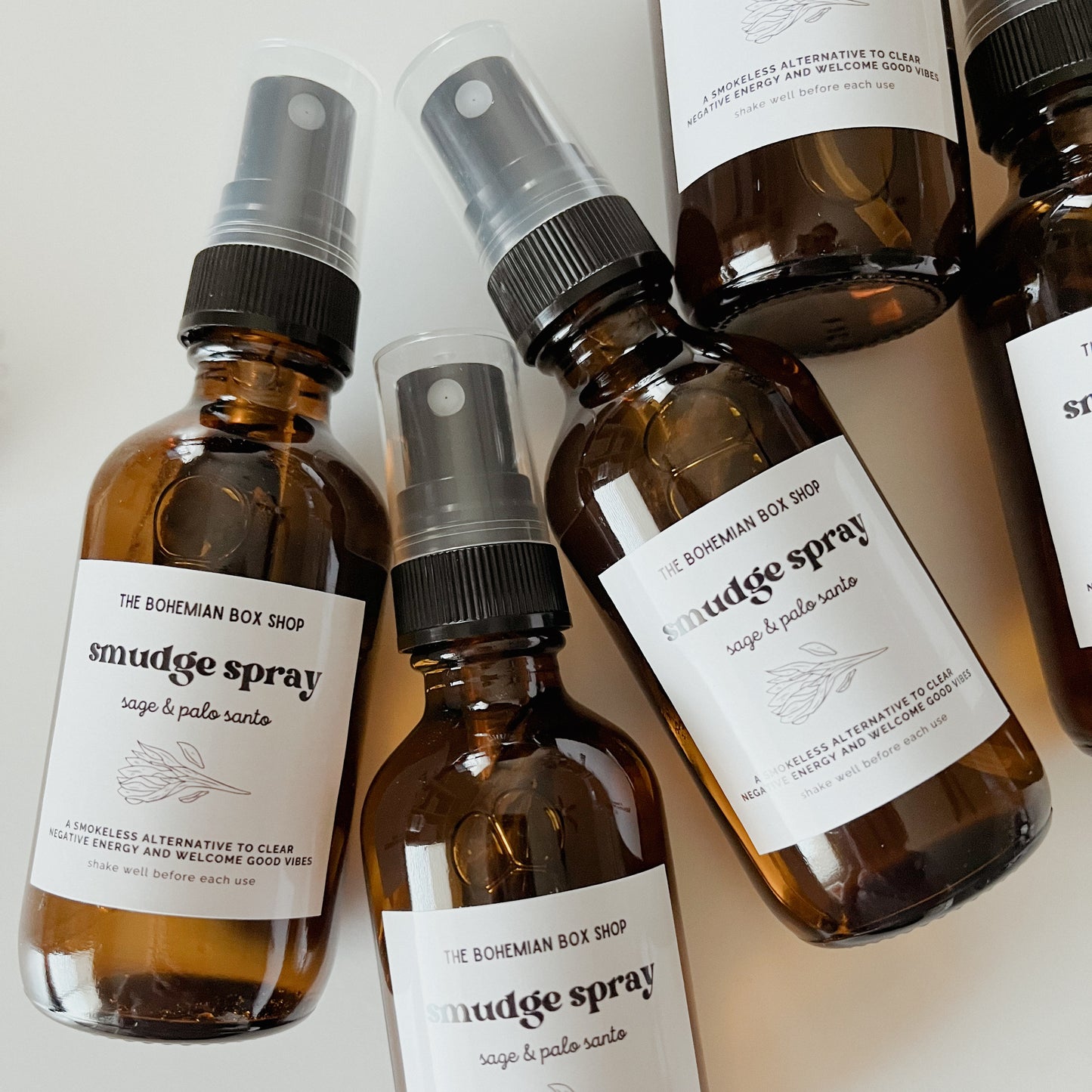 Smudge Spray - Palo Santo, White Sage, Dead Sea Salt - Positive Energy Spray - Clearing and Protection Spray