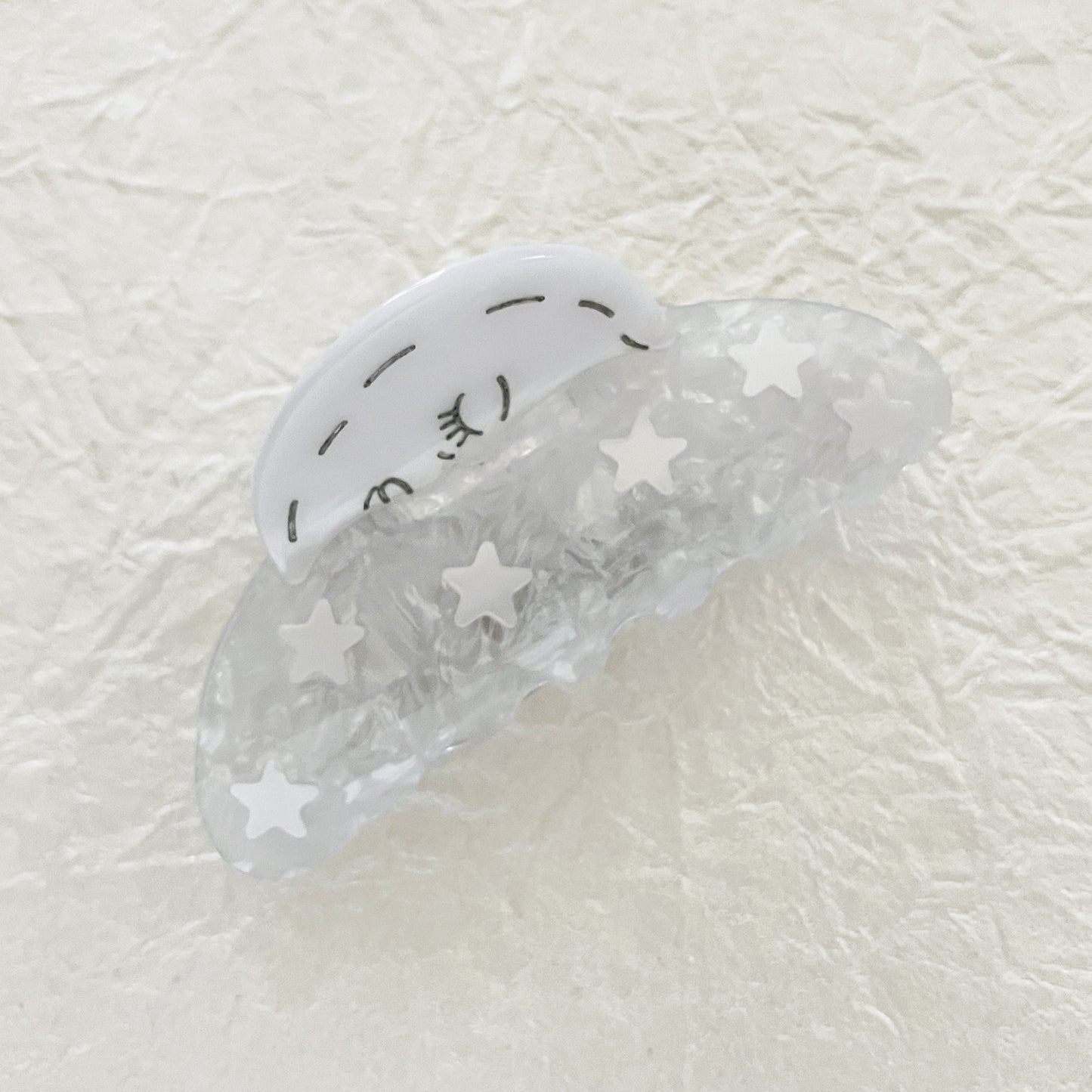 Silver Moon and Stars Hair Claw