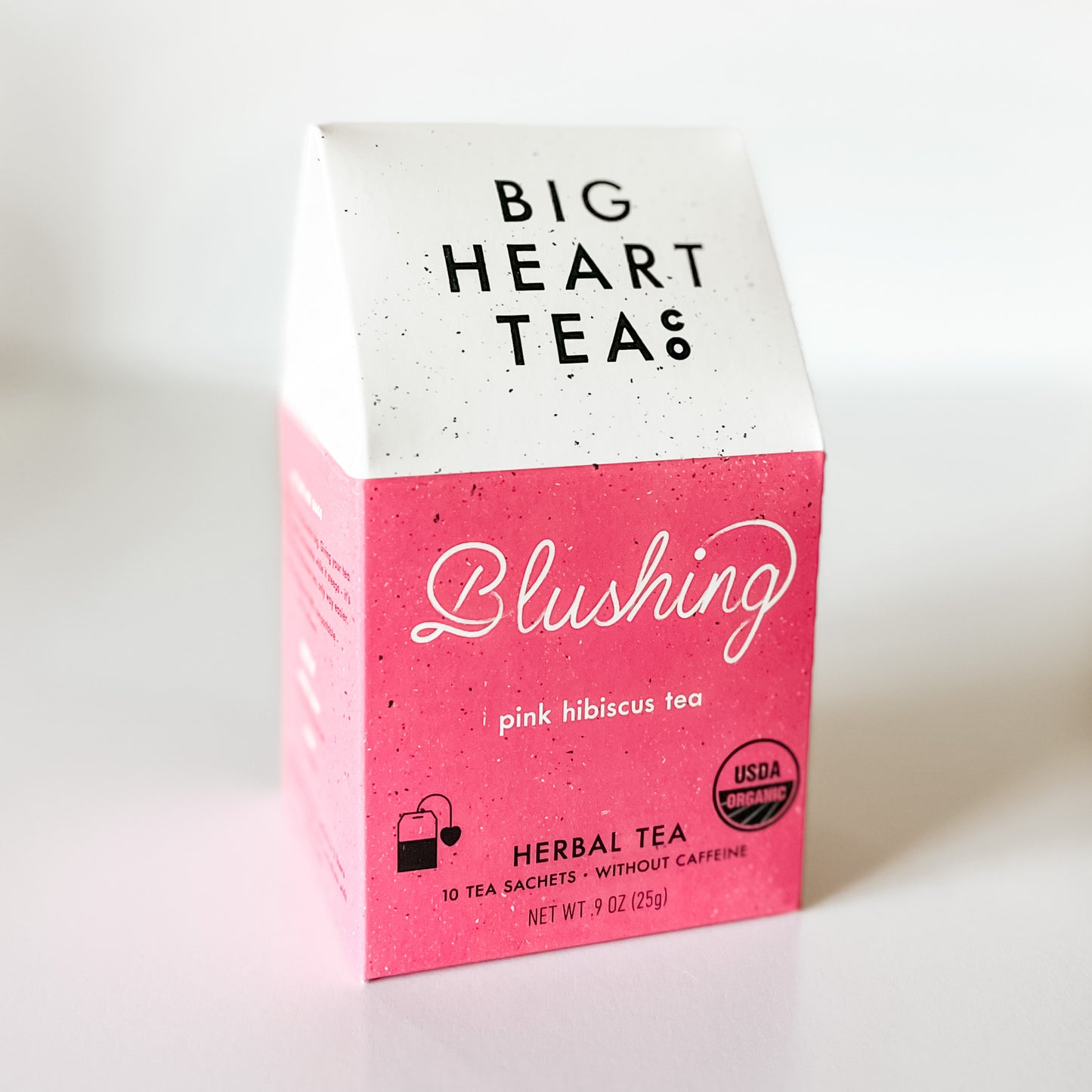big heart tea co blushing herbal tea, 10 tea sachets 