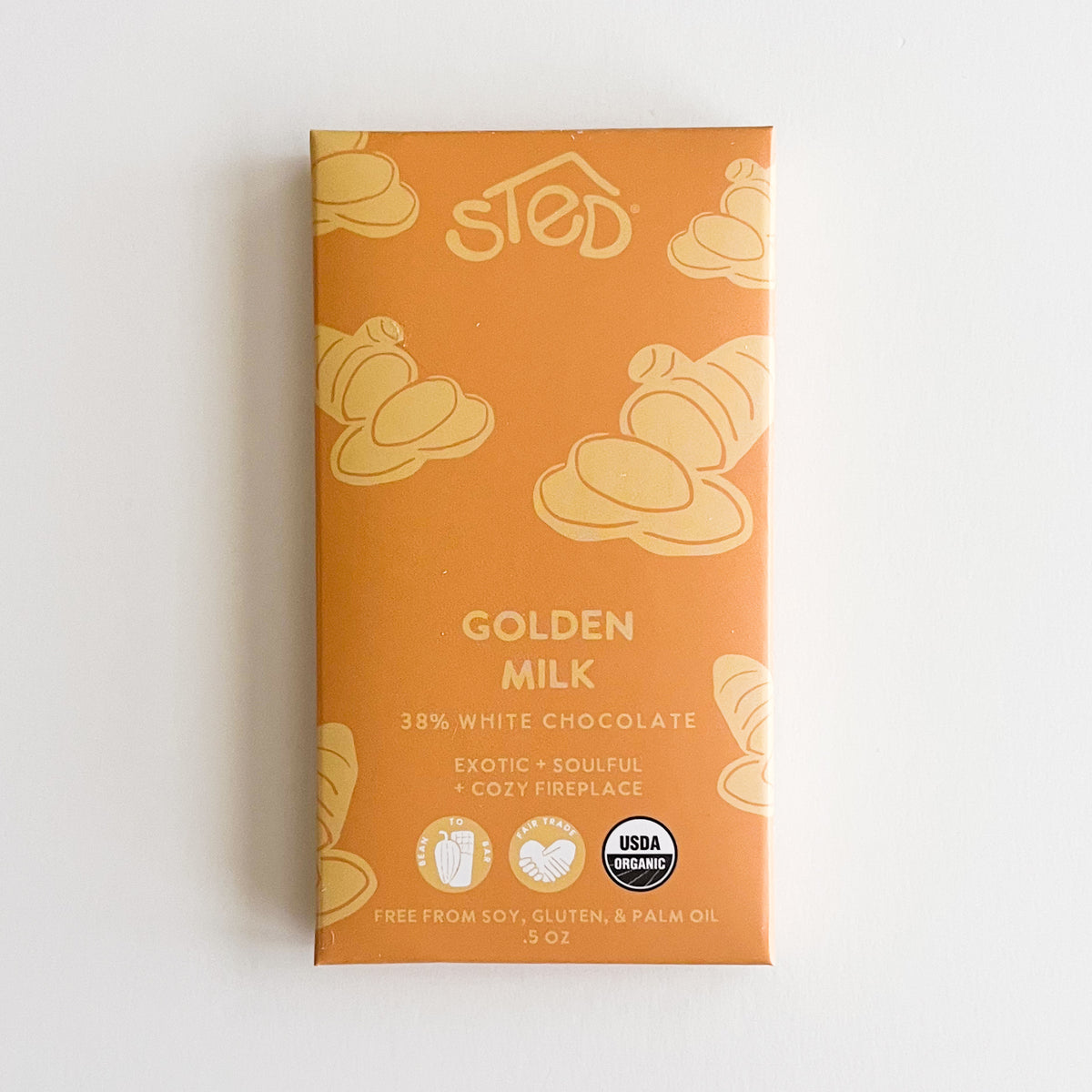 STED Chocolate - Golden Milk Organic Chocolate Bar