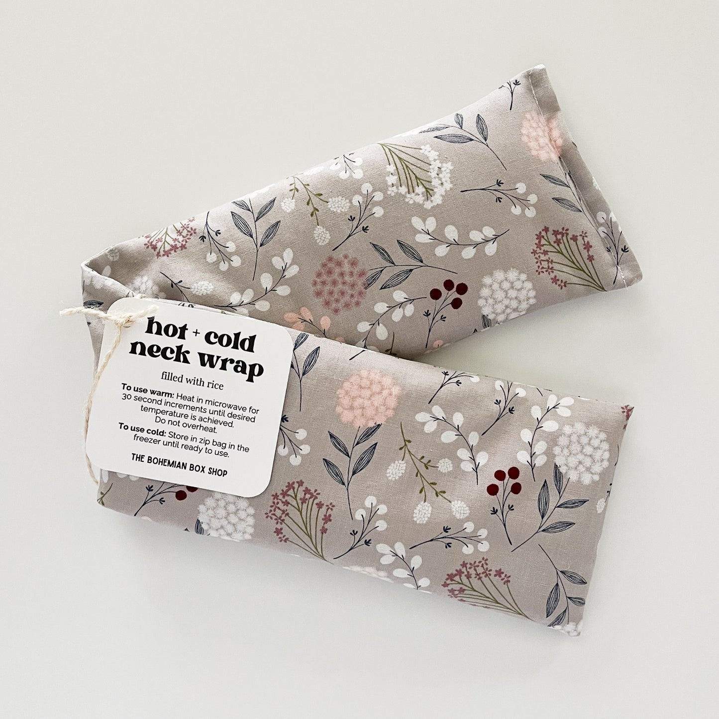 Hot and Cold Neck Wrap - Gray Floral