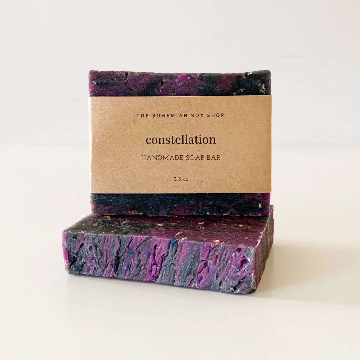 constellation soap 3.5oz with brown Kraft label.