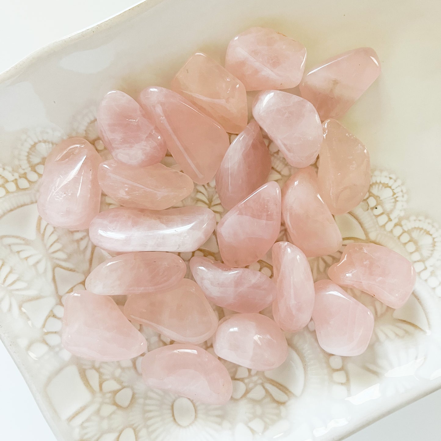 rose quartz crystals
