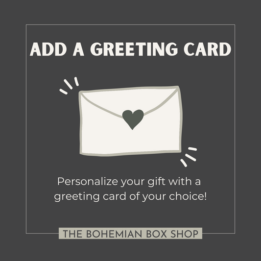 add a greeting card to any gift set