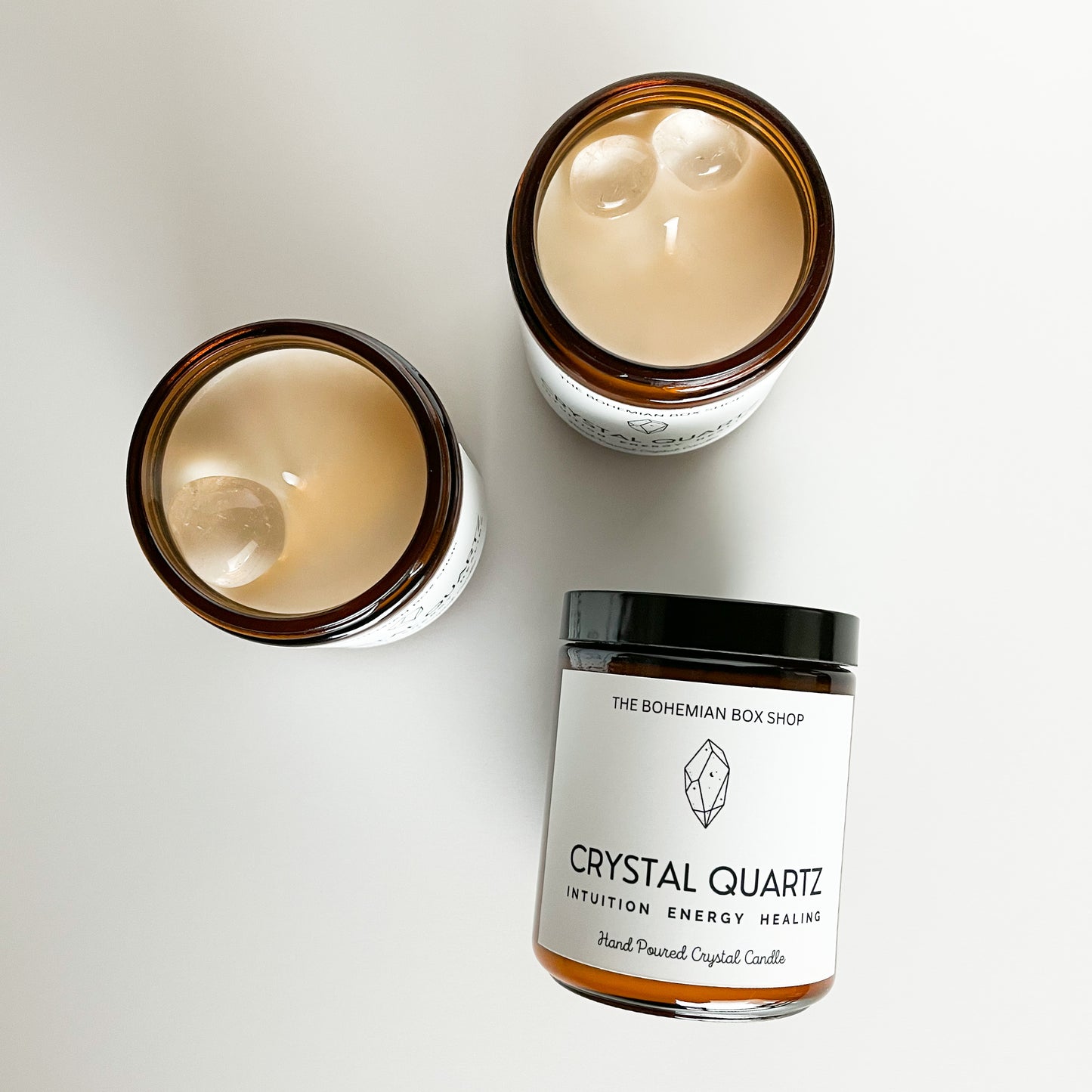 Crystal Quartz Soy Candle / Intuition, Energy, Healing