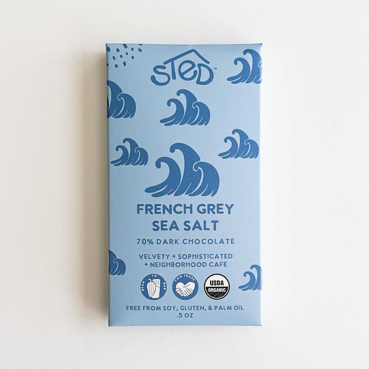 STED Chocolate - French Grey Sea Salt Organic Chocolate Bar