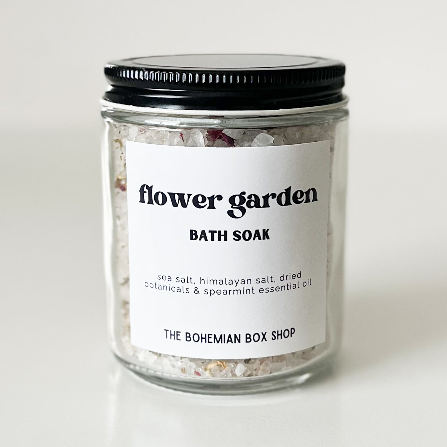 Flower Garden Bath Soak 8oz Glass Jar