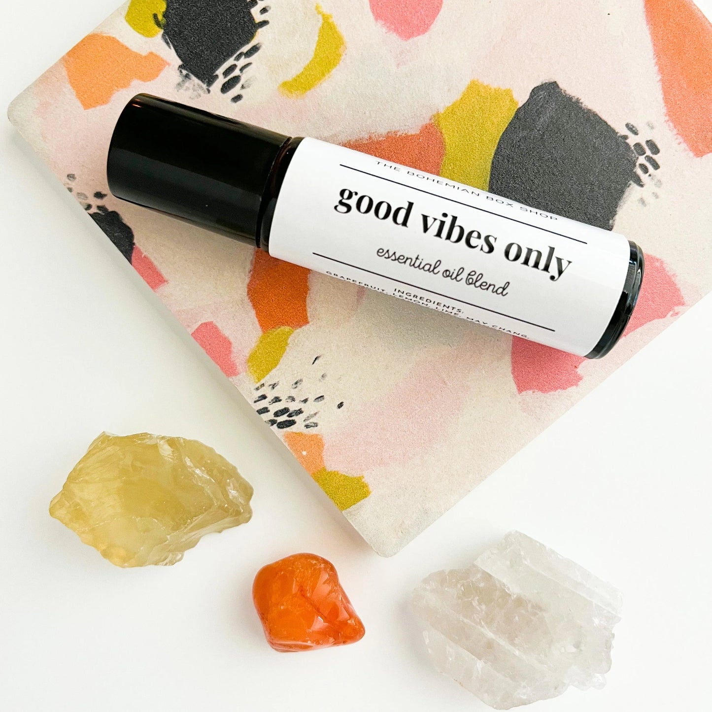 Good vibes only essential oil roller bottle blend ￼