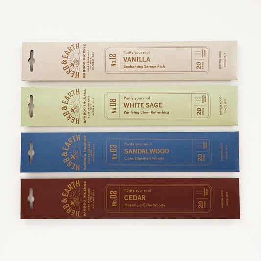 Herb and Earth Bamboo Incense Sticks Pure Fragrance with Natural Oils - Assorted Incense, Choose Your Scent