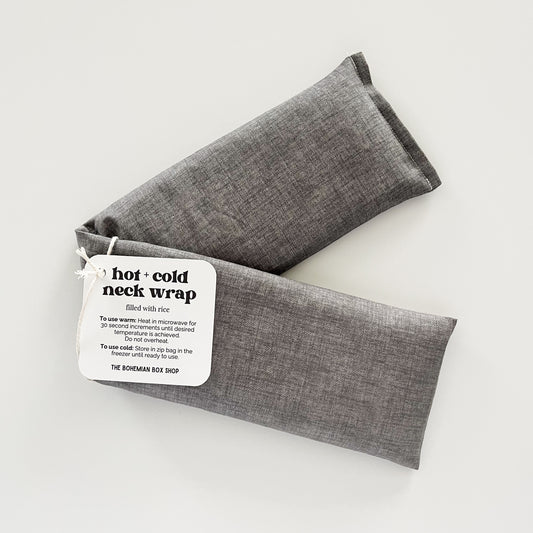 Hot and Cold Neck Wrap - Grey Textured