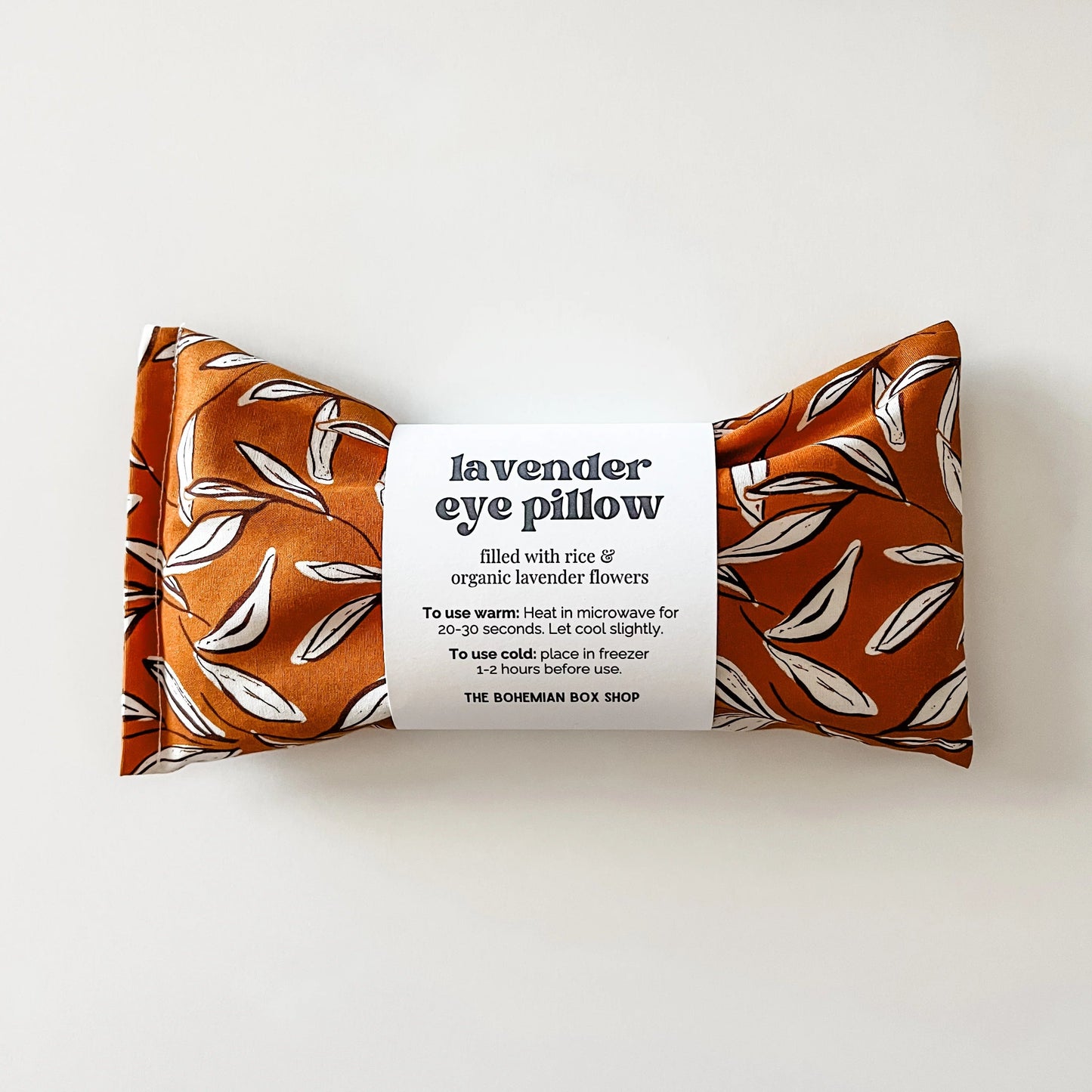 Gender Neutral Orange Leaves Lavender Eye Pillow