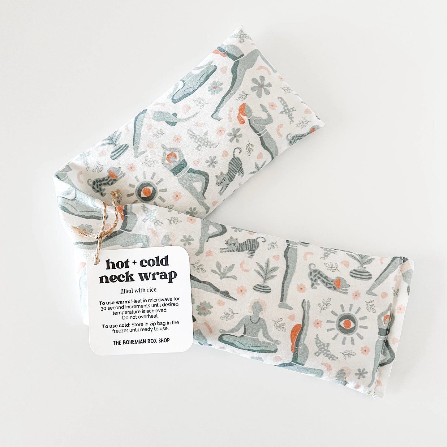 Serene & Mindful Yoga Hot and Cold Neck Wrap - Microwaveable Rice Packs