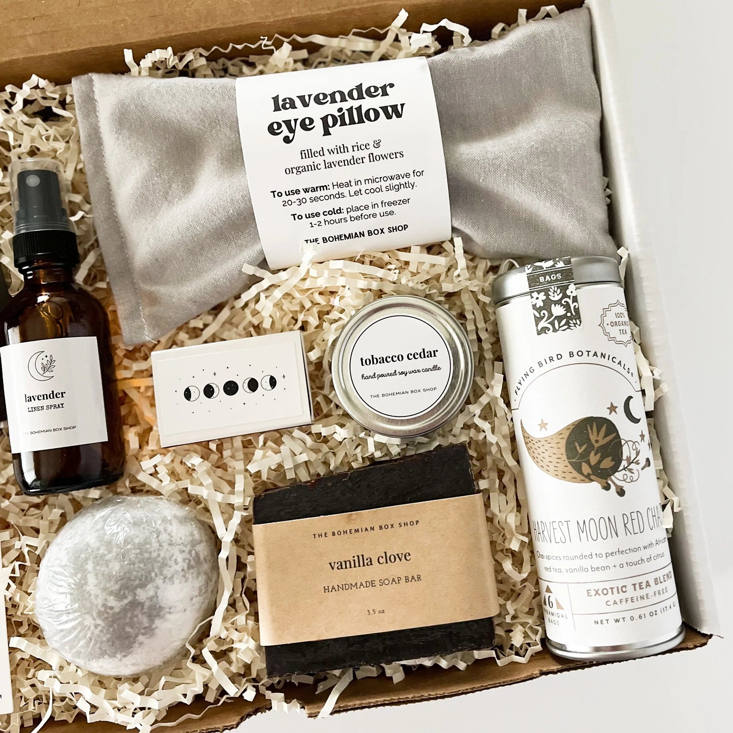 Gender Neutral Grounding Gift Set for Men or Women. Includes gray, black and white self-care items 