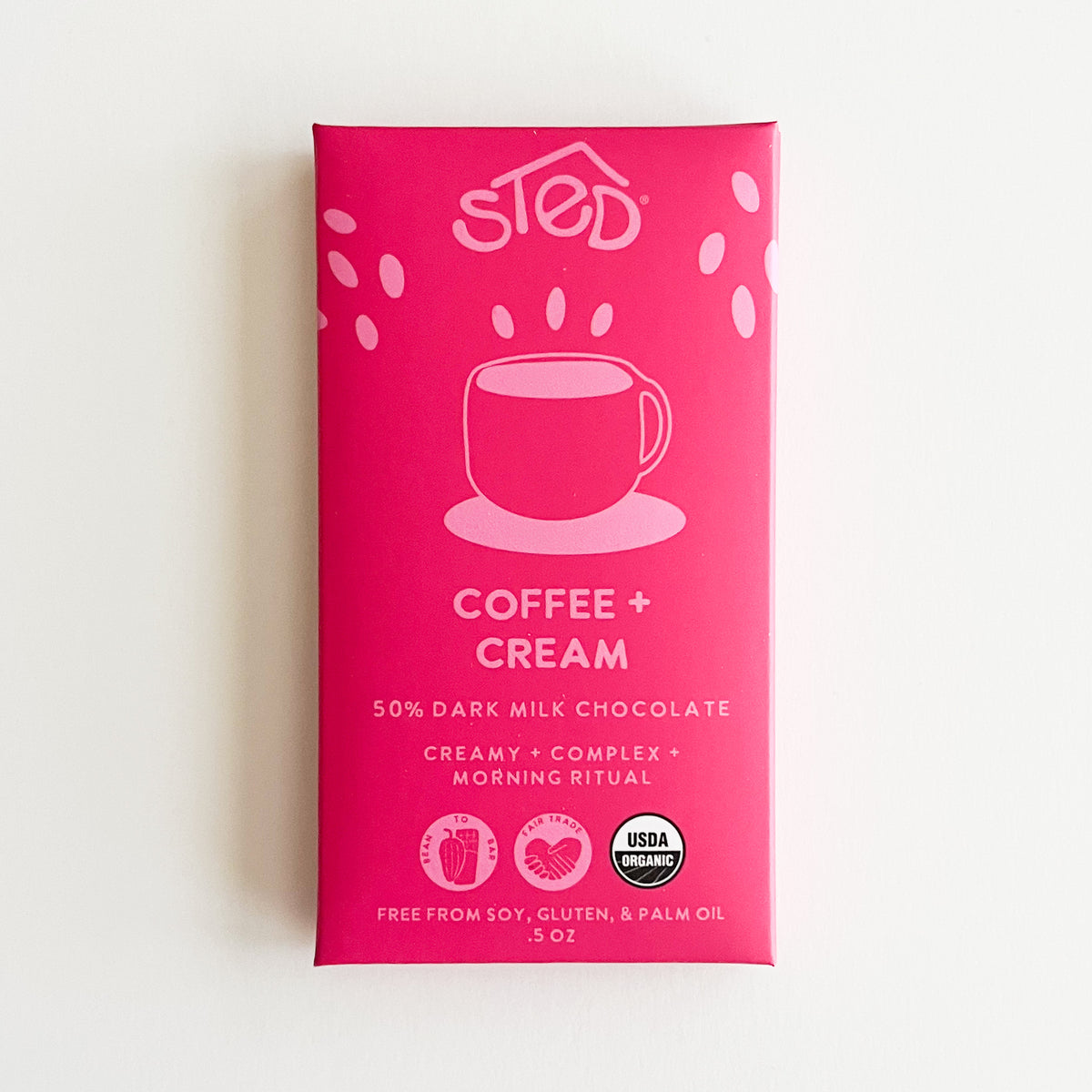 STED Chocolate - Coffee + Cream Organic Chocolate Bar