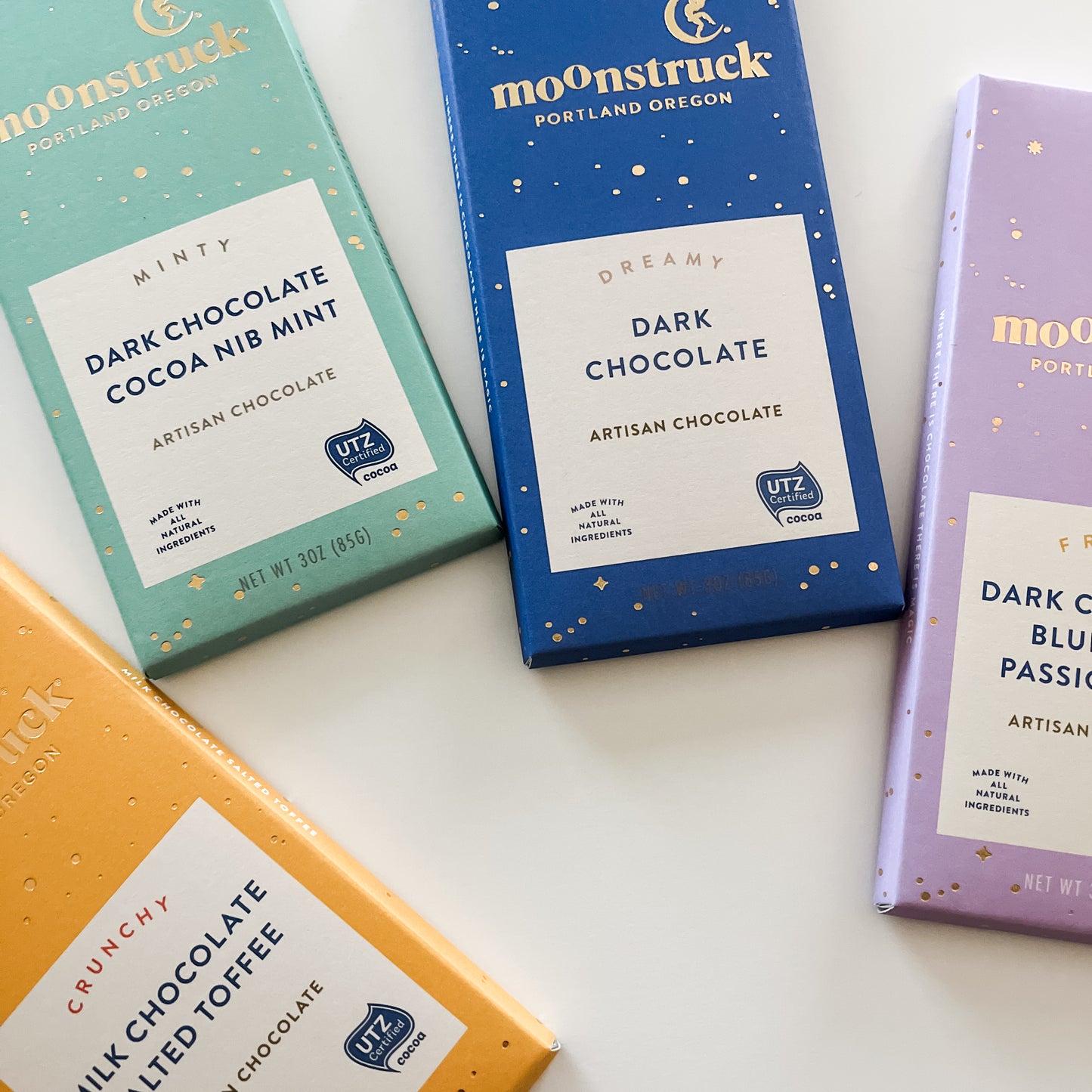 Moonstruck Dark Chocolate Bar / Dreamy Artisan Dark Choclate Bar