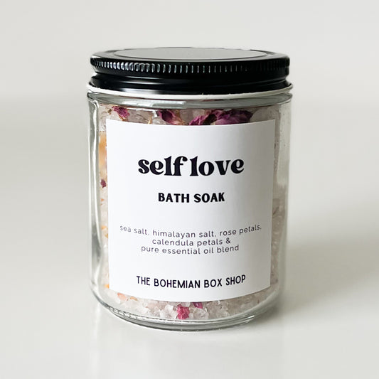 Self Love Bath Soak 8oz Glass Jar