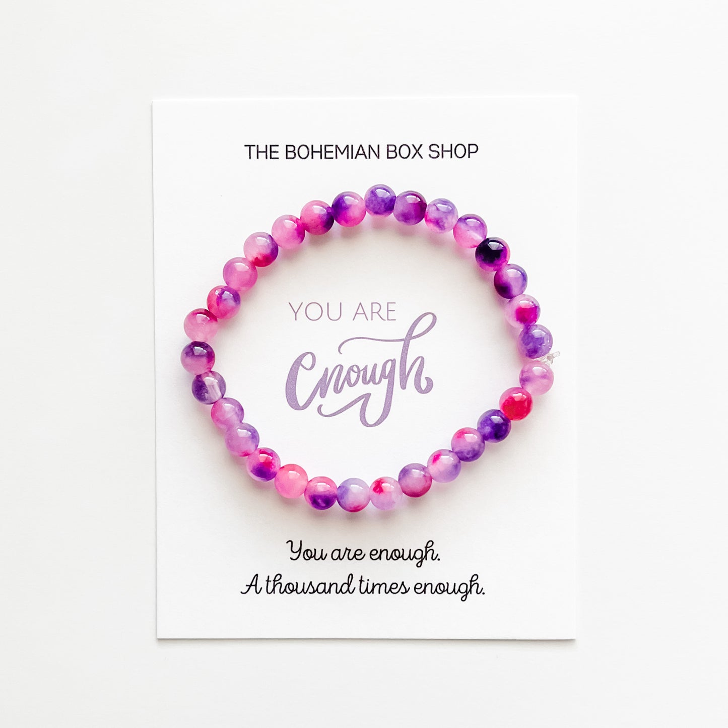 Purple Red Jade Bracelet - You Are Enough