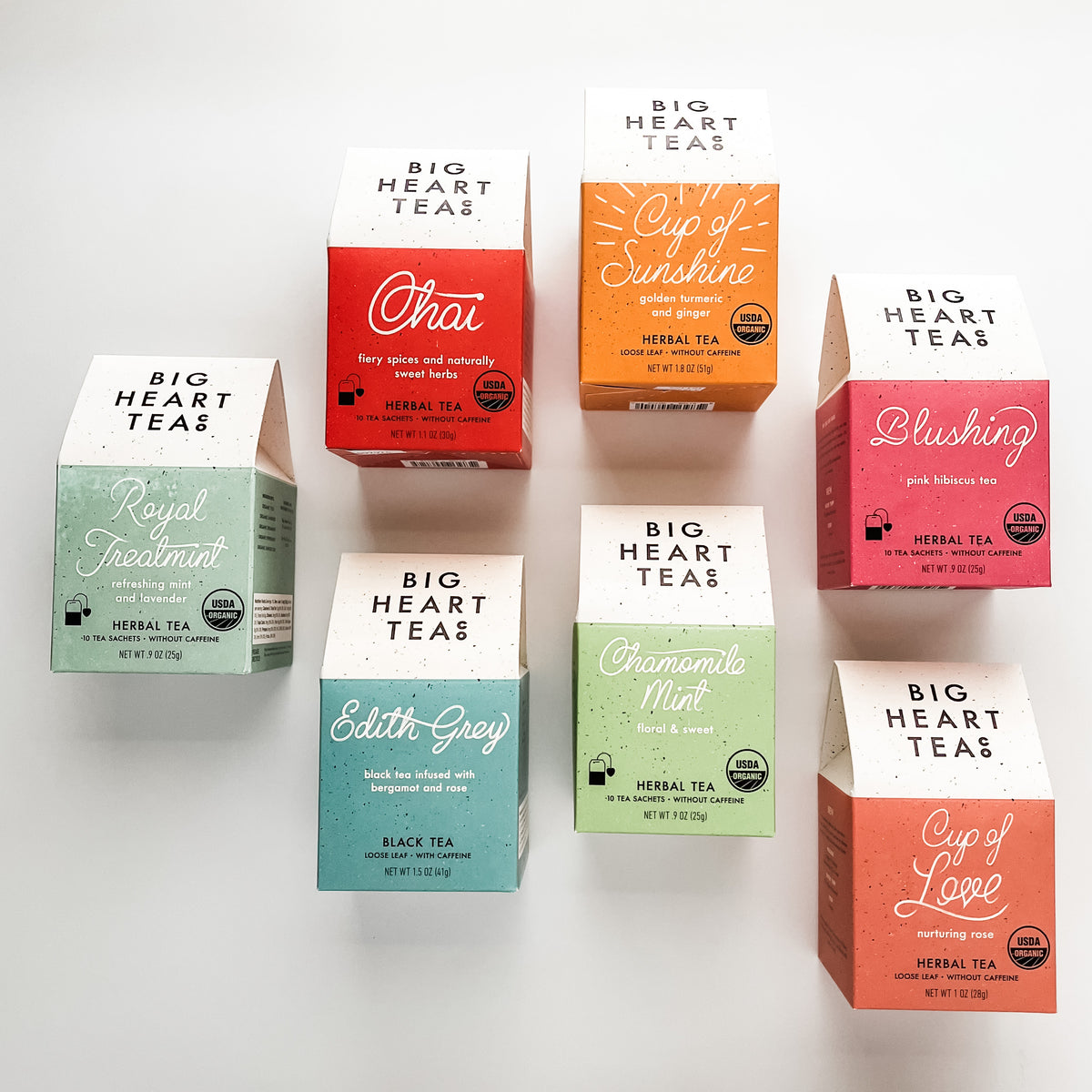 Big Heart Tea Co Assorted Herbal and Organic Teas 