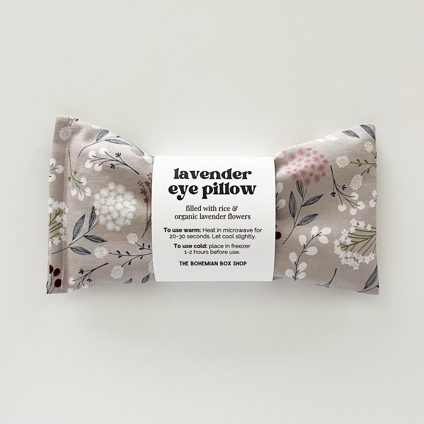 Lavender Eye Pillow - Gray Floral