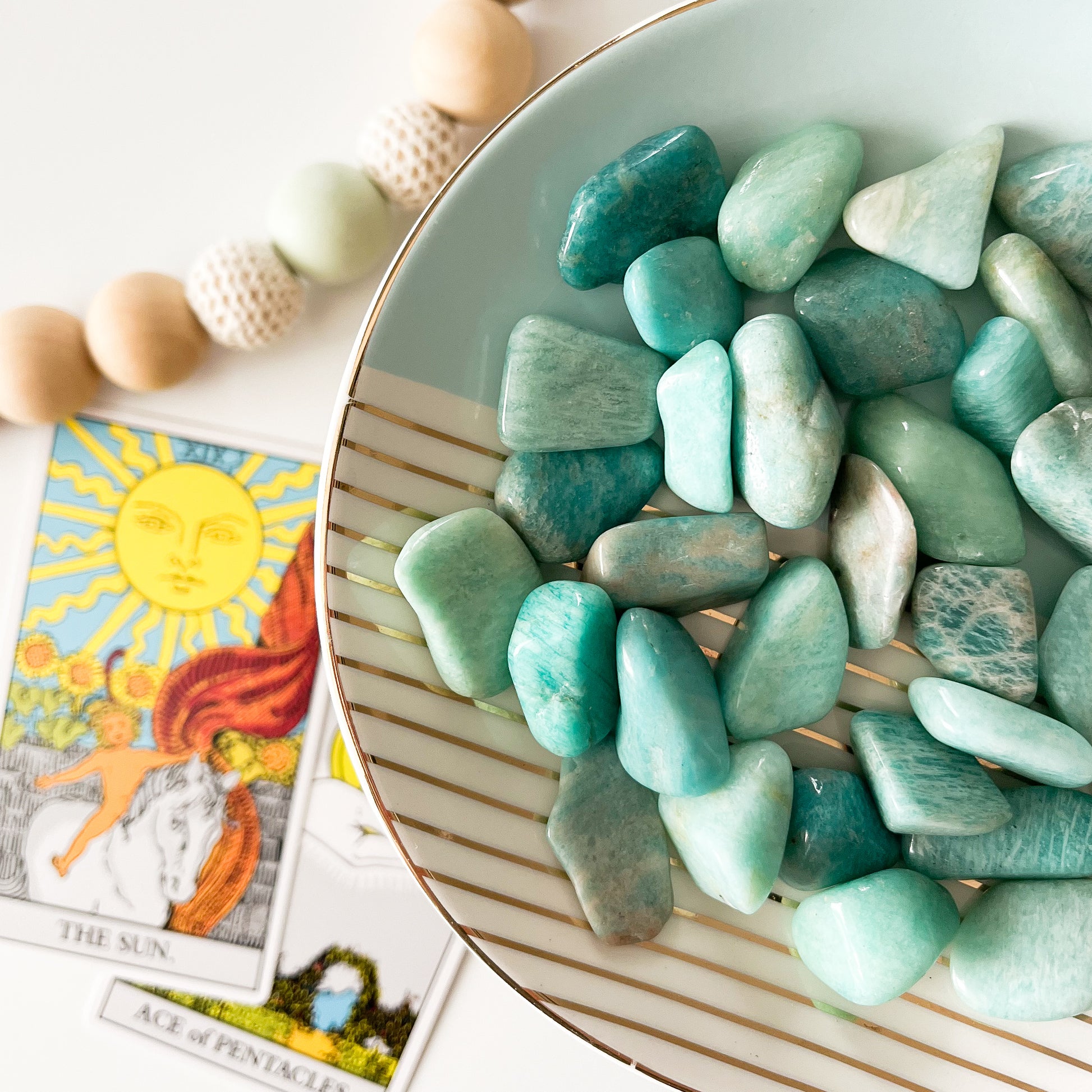 Amazonite Tumbled Stone with complementary keepsake information card