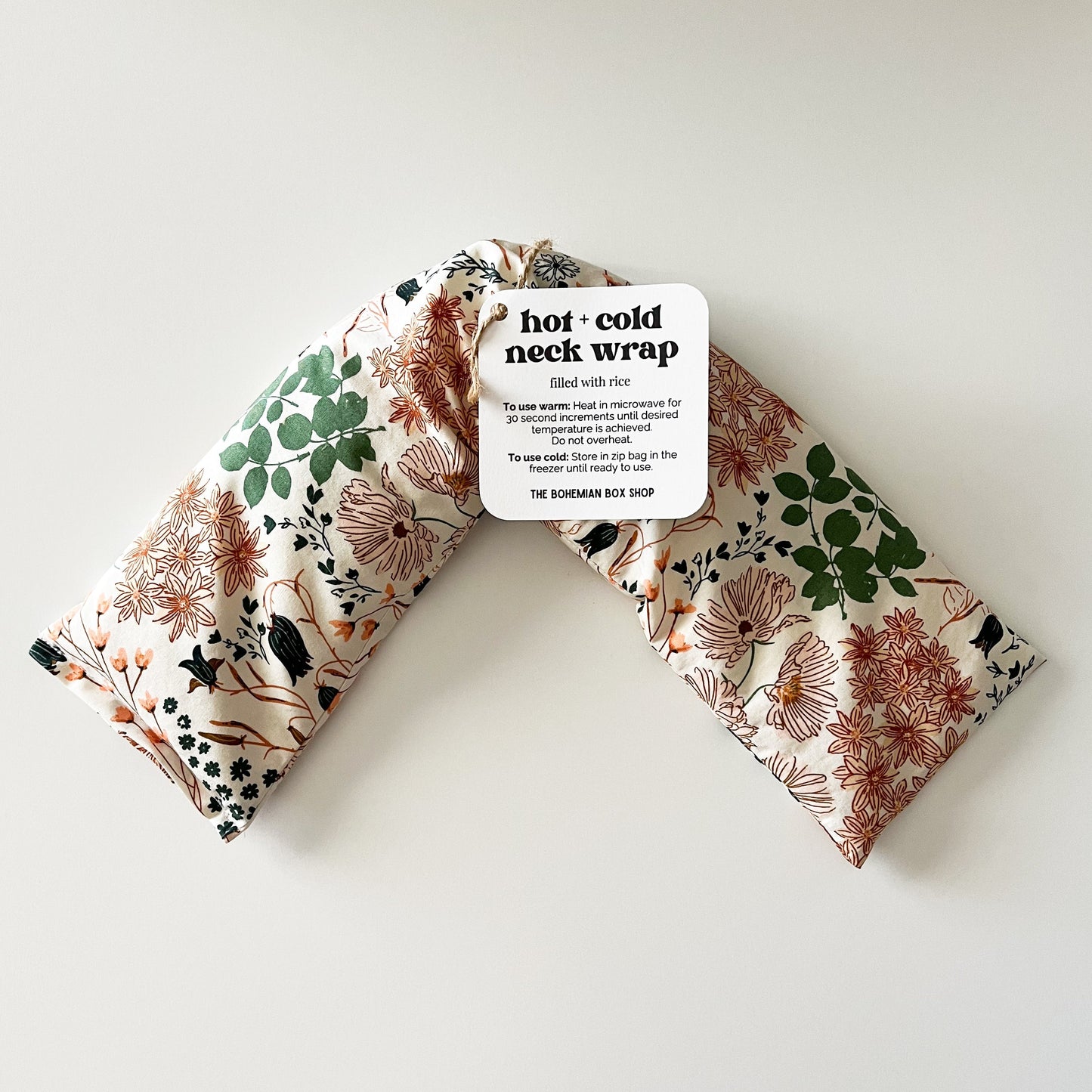 Boho Lavender Eye Pillow - Hot and Cold Neck Wrap - Microwaveable Rice Packs