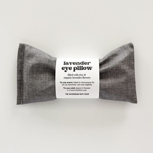 Lavender Eye Pillow - Grey Textured