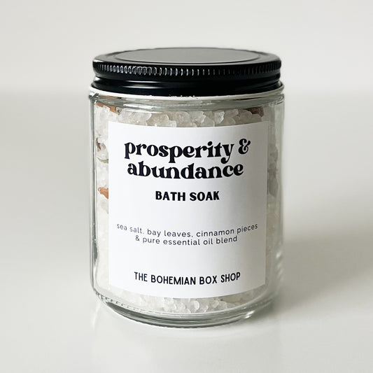 Prosperity and Abundance Bath Soak 8oz Glass Jar