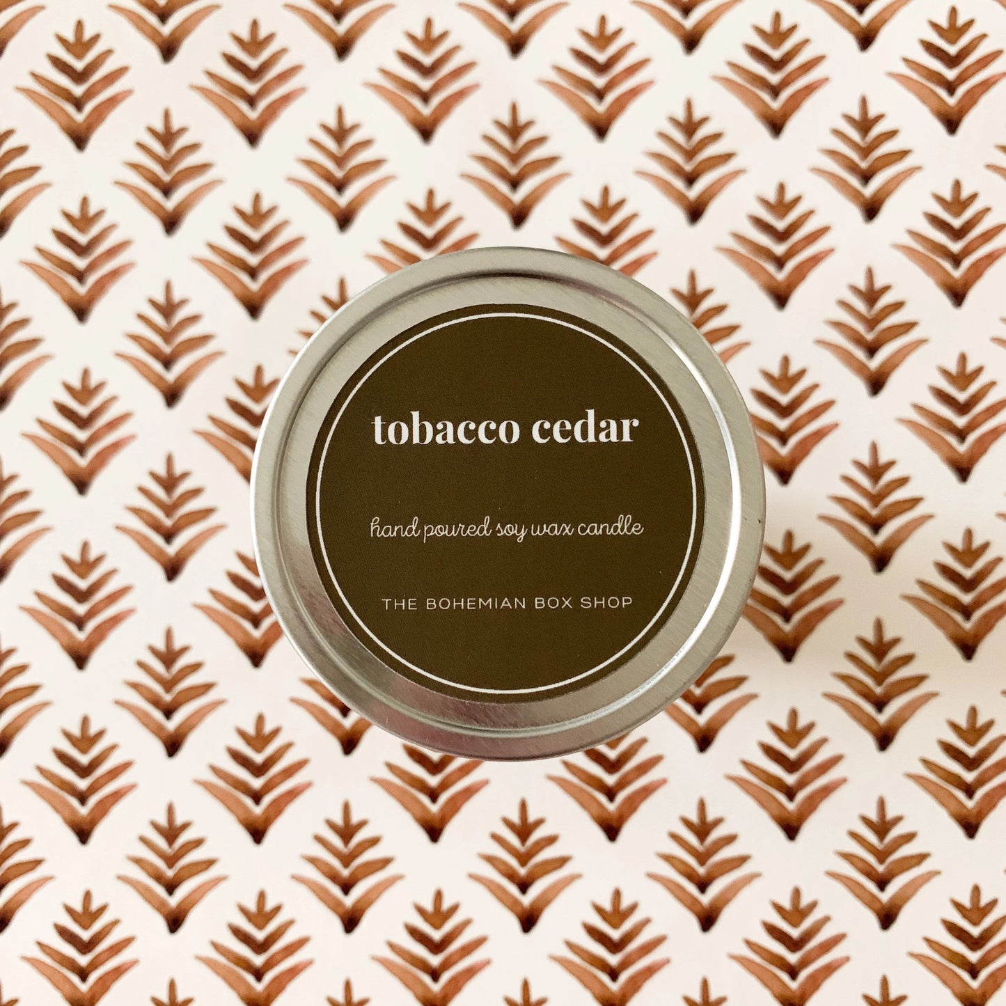 Tobacco Cedar 4oz Tin Soy Candle