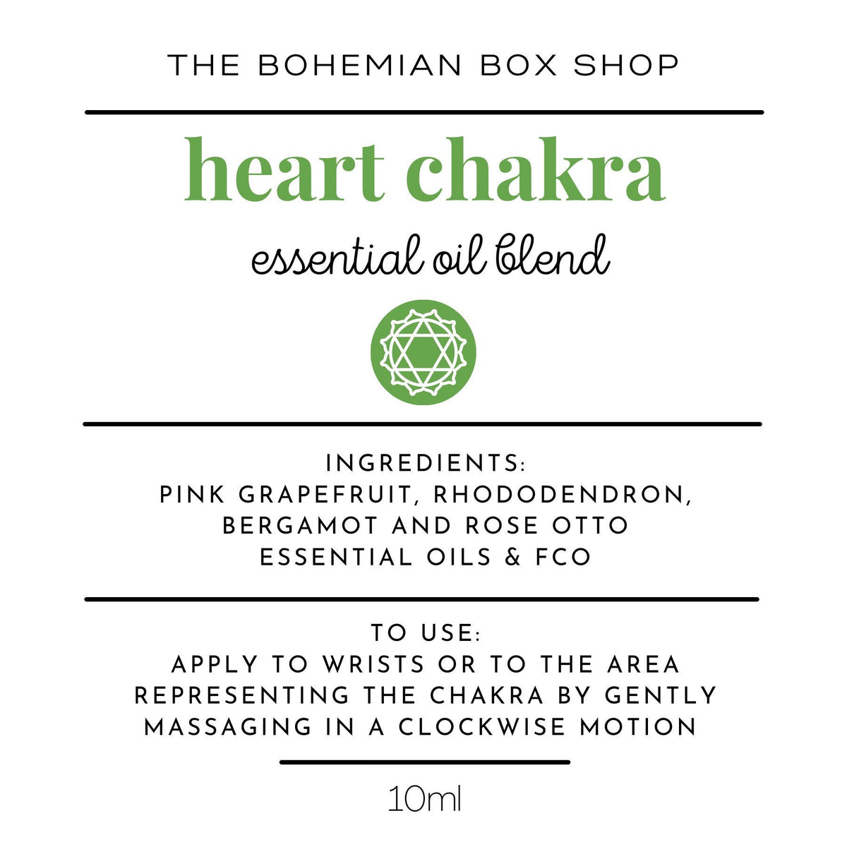 Heart chakra essential oil blend ingredients and directions for use 