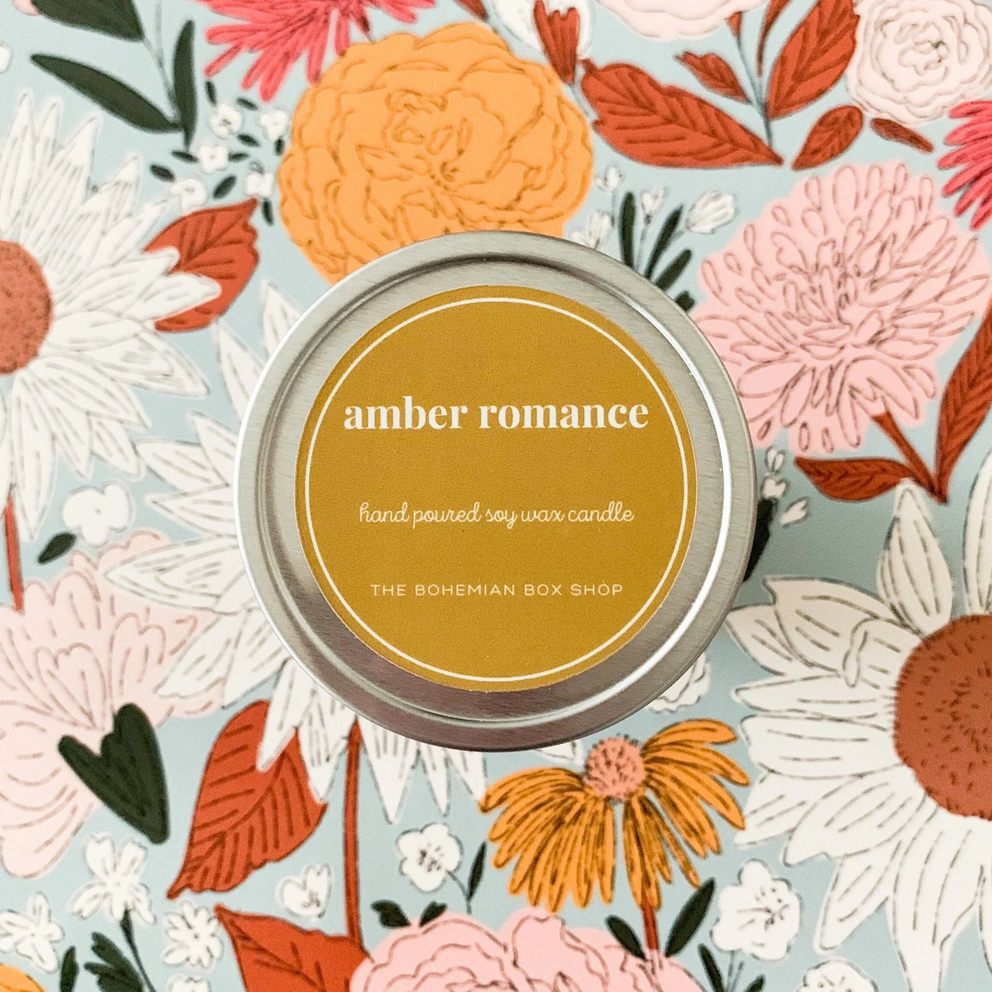 Amber Romance 4oz Tin Soy Candle