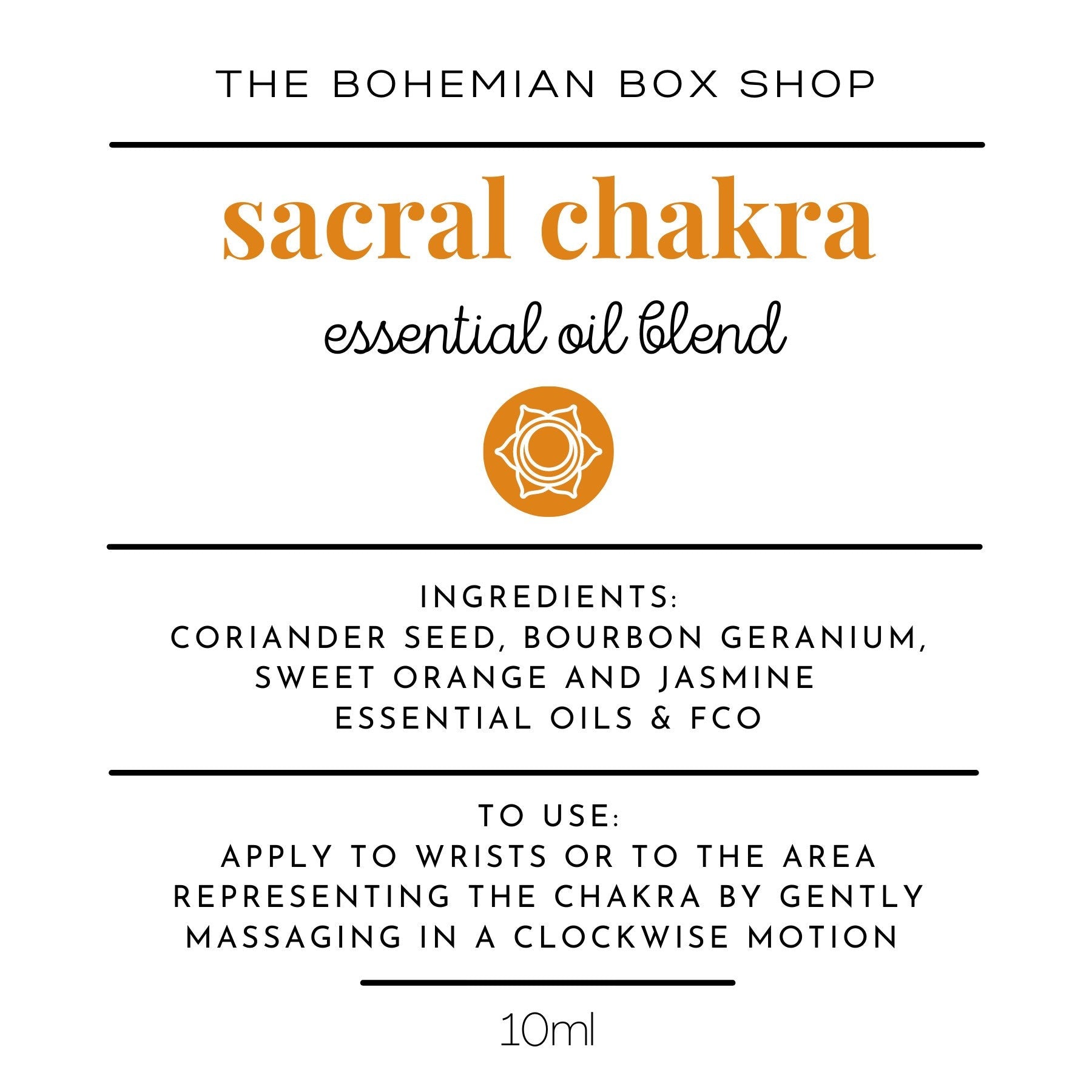 sacral chakra roller bottle