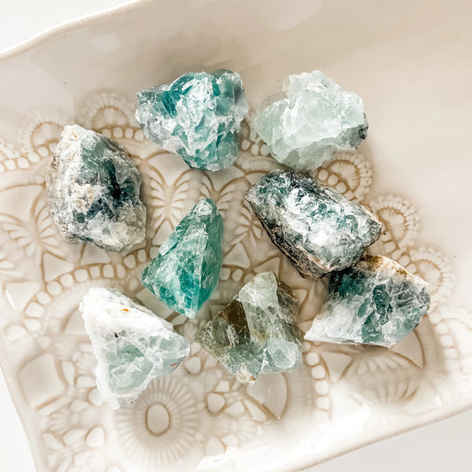 Rough Raw Rainbow Fluorite Crystal - Peace, Clarity, Balance
