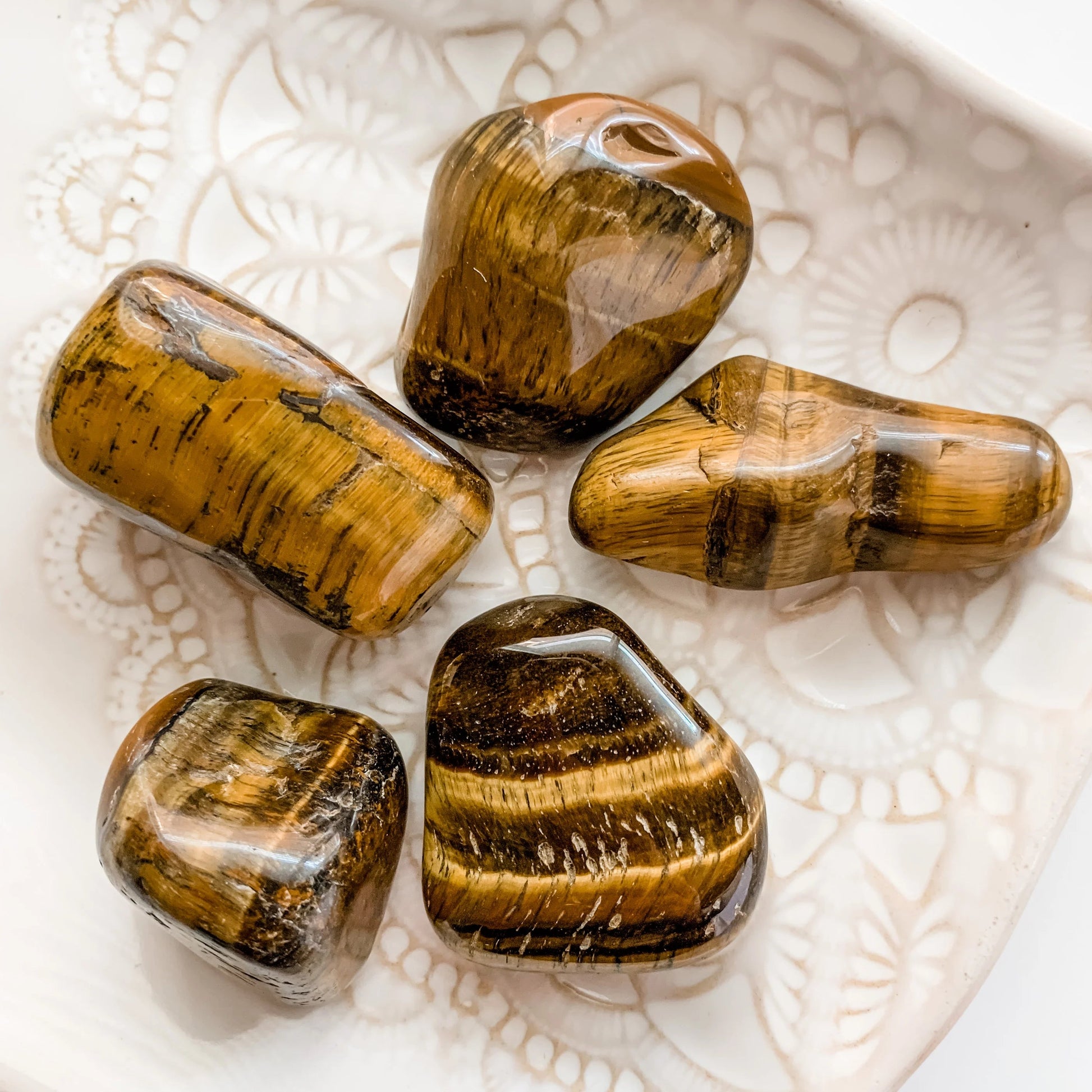 Tigers Eye Tumbled Stone