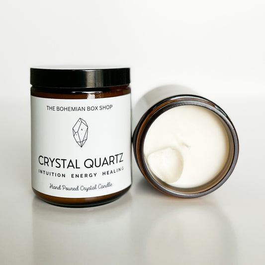 Crystal Quartz Soy Candle / Intuition, Energy, Healing